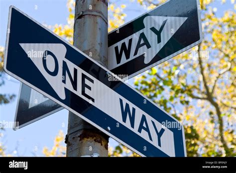 Each Way Is A One Way Stock Photo Alamy