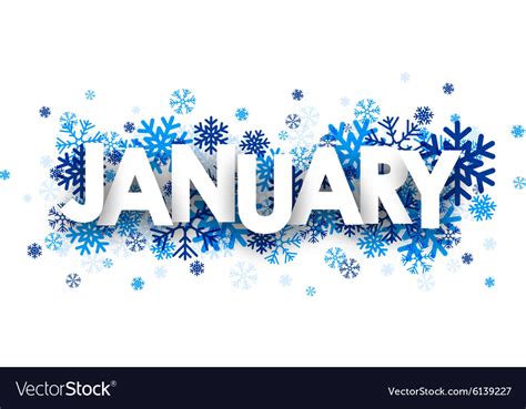 January Sign Royalty Free Vector Image Vectorstock