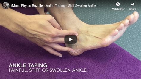 Ankle Strapping For The Stiff Ankle Imove Physiotherapy