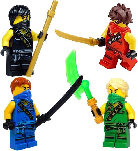 New Lego Ninjago Earth Elemental Blade Ninja Cole Minifig Green Sword