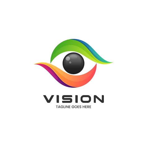 Premium Vector Vector Logo Illustration Vision Gradient Colorful Style