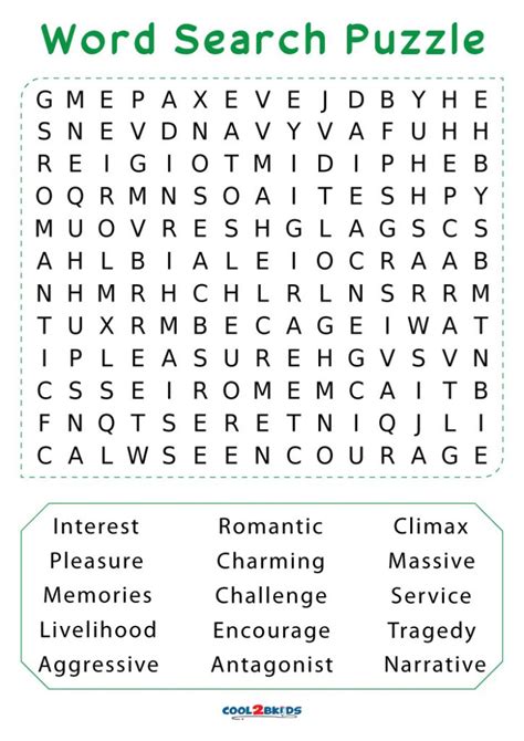 Large Print Word Search Puzzles For Seniors Printables