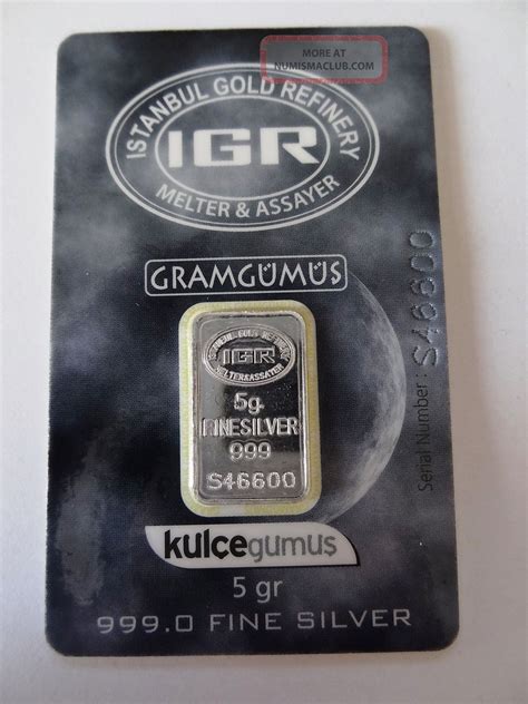 5 Gram Silver Igr 999 Pure Worldwide Valid