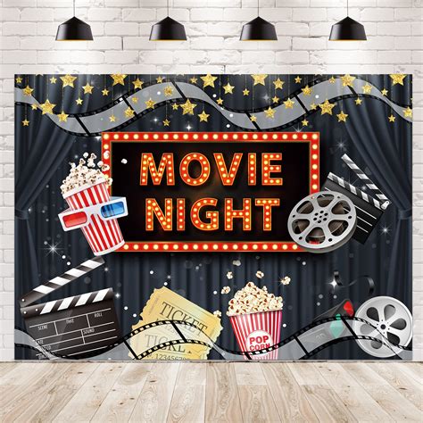 Buy Newsely Movie Night Backdrop 7Wx5H Photography Drive in Movie Night