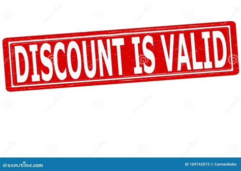 Discount Is Valid Stock Illustration Illustration Of Sign 109742073