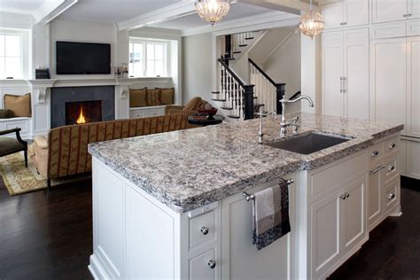 Cambrias Bellingham Modern White Kitchen Island White Modern