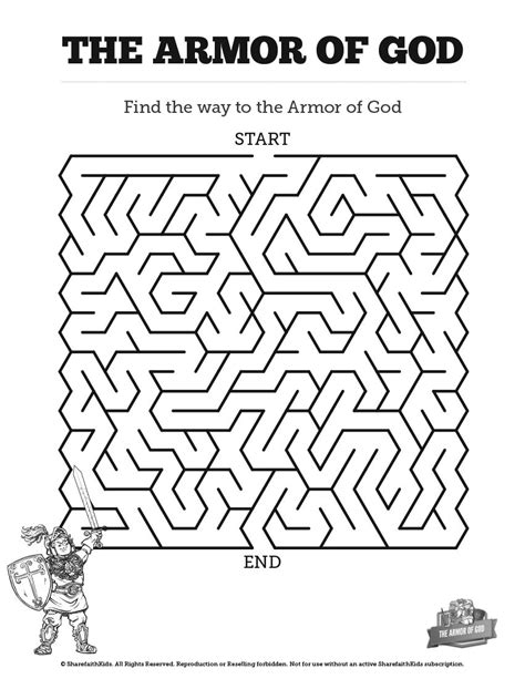 Ephesians 6 The Armor Of God Bible Mazes Can Your Kids Navigate Each
