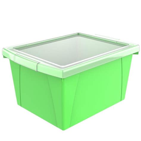 Click here to download high resolution pictures and videos. Storex® 4 Gallon/15 L, Classroom Storage Bin with Lid, 13 ...