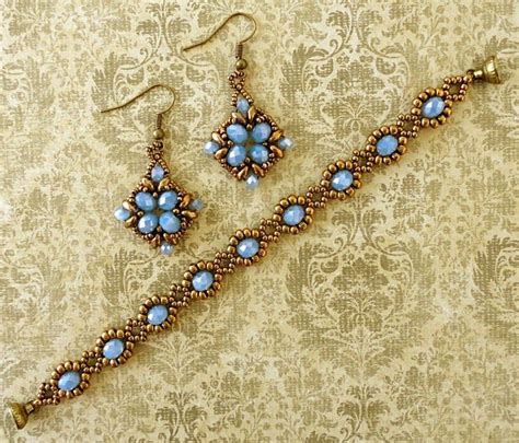 Linda S Crafty Inspirations Lace Flowers Variation Bracelet Earrings