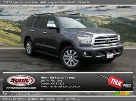 Magnetic Gray Metallic 2013 Toyota Sequoia Limited 4wd Graphite