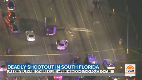 Chase And Shootout Involving Hijacked Ups Truck In Florida Lead To Four