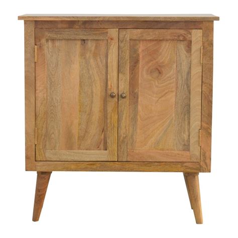 Crafted from durable mango wood and iron, this media console has two spacious cabinets covered by beautifully carved wooden doors. Solid Mango Wood Scandinavian Style 2 Door Cabinet - Mango ...