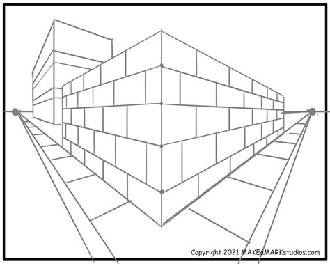 How To Draw A 2 Point Perspective Graffiti Brick Wall Make A Mark