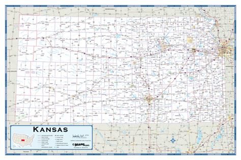 Kansas Highway Wall Map
