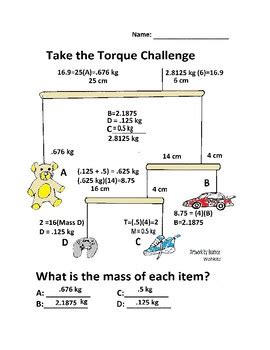 Now, with haptic pivot, we bring the physics of forces to vr controllers. Torque Worksheet: The Teddy Bear Challenge | TpT