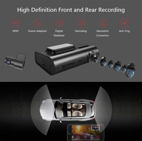 DDPAI X2S Pro Dual Channel Car Dash Camera QHD 2K Loop Recording