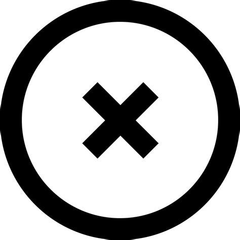 Close Cross Circular Button Symbol Svg Png Icon Free Download 53631