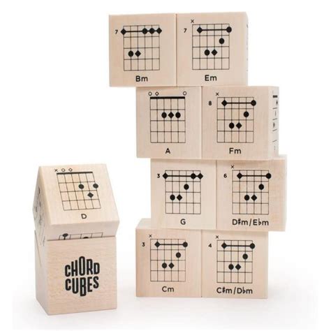 Guitar Chord Cubes Wooden Blocks Guitar Chords Learn To Play Guitar