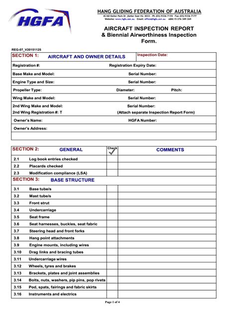 Aircraft Inspection Report Fill Out Sign Online DocHub