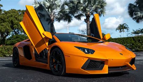Rent Lamborghini Aventador Orange In Miami Pugachev Luxury Car Rental