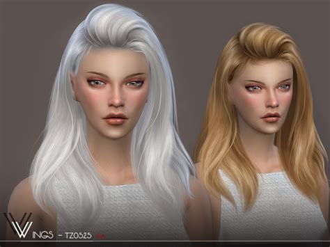 The Sims Resource Wings Tz0607 Hairstyle By Wingssims Sims 4 Hairs
