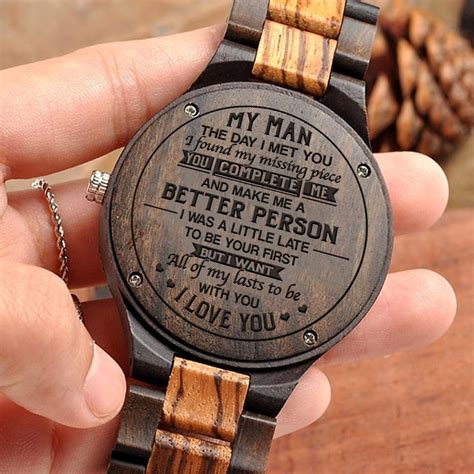 Ashley jo bruce listen to my recent podcast picture found here , altered by caravan sonnet i have mentioned many times here on the blog that i pray for my future husband on a re. Great Gift For Husband Engraving Wooden Watch | Perfect ...