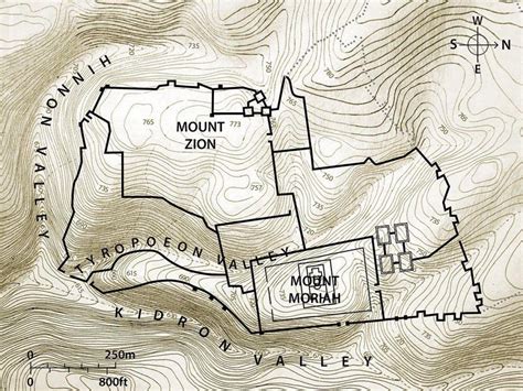 Map Of Jerusalem Topographic Elevation And Relief Map Of Jerusalem