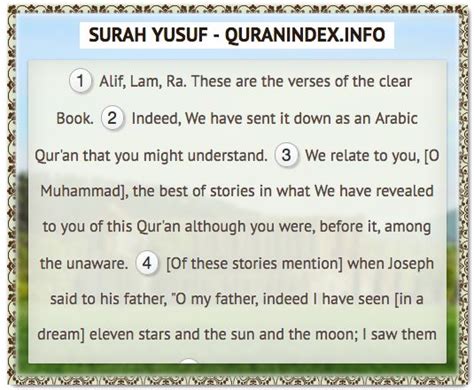 12 Surah Yusuf سورة يوسف Quran Index And Search Quran Verses