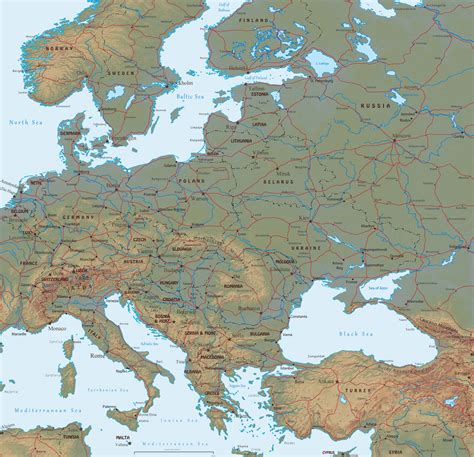 Geographical Map Europe Zip Code Map