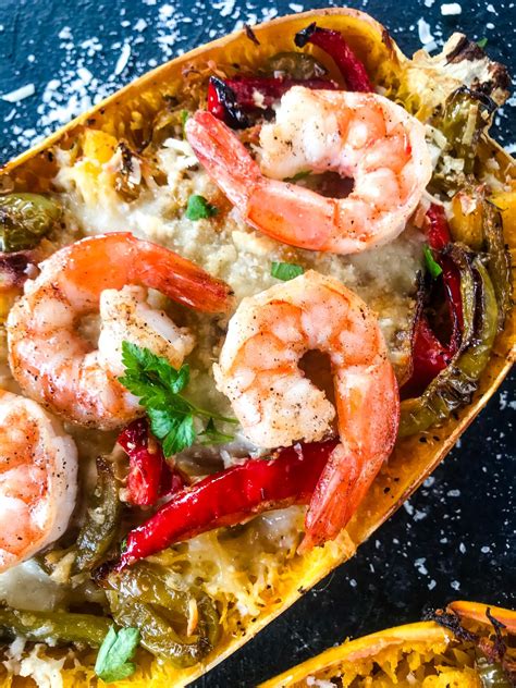Though there are plenty of other squash out there—butternut squash, acorn get all the creamy, garlicky delight of a traditional shrimp scampi with a lighter twist—just by swapping out the pasta. Keto Low Carb Shrimp Scampi Spaghetti Squash - The Blond Cook
