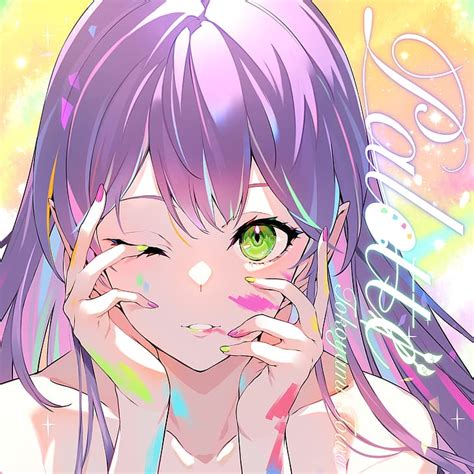 Purple Hair Green Eyes Anime