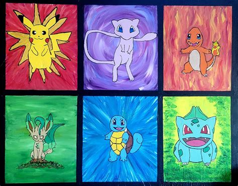 Pokemon Paintings You Choose Etsy