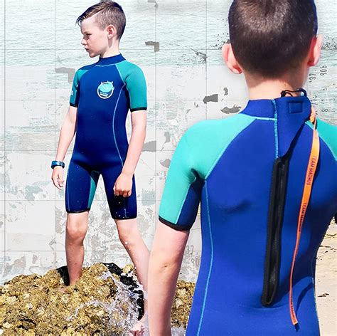 Kids Wetsuit Shorty Boys One Piece Thermal Rash Guard Swimsuit Water