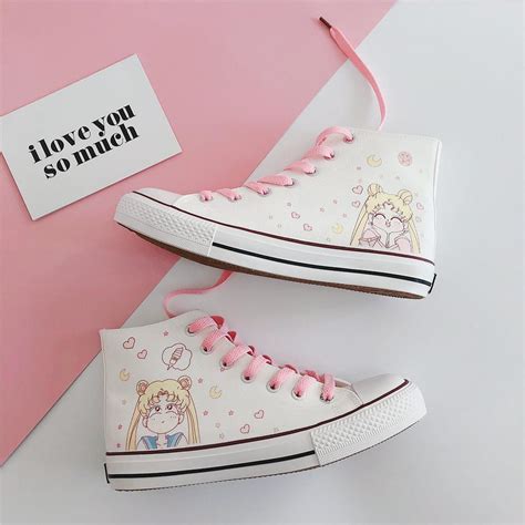 Japanese Anime White Sailor Moon Joy Sneakers Shoes