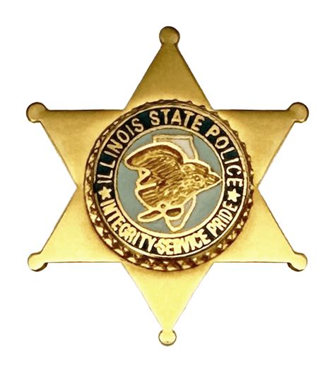 Illinois State Police Star Lapel Pin Tie Tack Isp Seal Chicago Cop