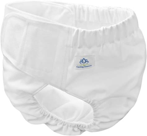 Adult Cloth Diaper Slim Fit With Insert White By The Caring Source