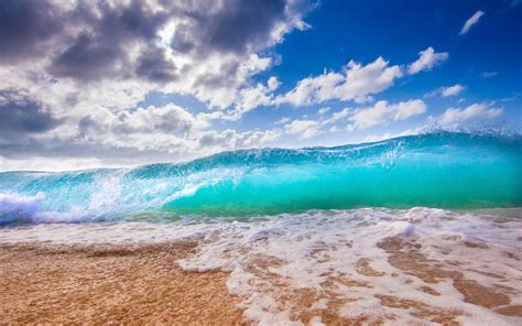 Download Wallpaper 3840x2400 Ocean Surf Foam Hawaii Beach 4k Ultra