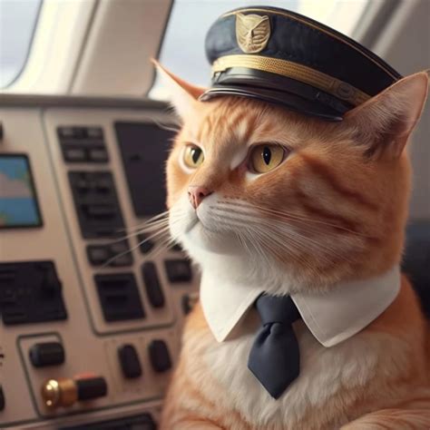 The Ginger Cat To Be A Pilot Ai Generative 22323839 Stock Photo At Vecteezy