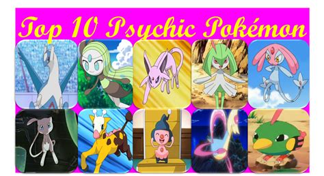 The Top 10 Psychic Pokemon By Advancearcy On Deviantart