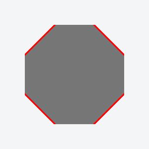 A is the length of one of its sides. html - How do I give a CSS octagon shape a full border ...