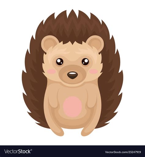 Cute Hedgehog Animal Cartoon Character Royalty Free Vector