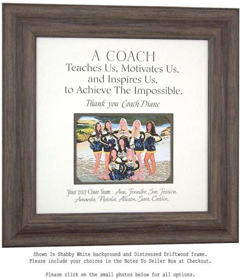 Personalized Picture Frames Cheerleader Coach Gift Cheer Coach Gift