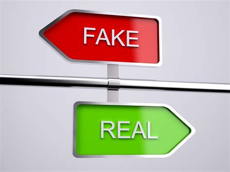 Fake Vs Real Signs 3d Illustration Navedas