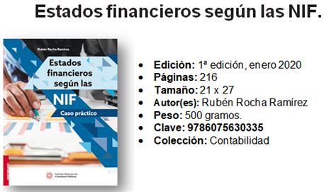 Estados financieros según las NIF Caso Práctico Tienda ElConta