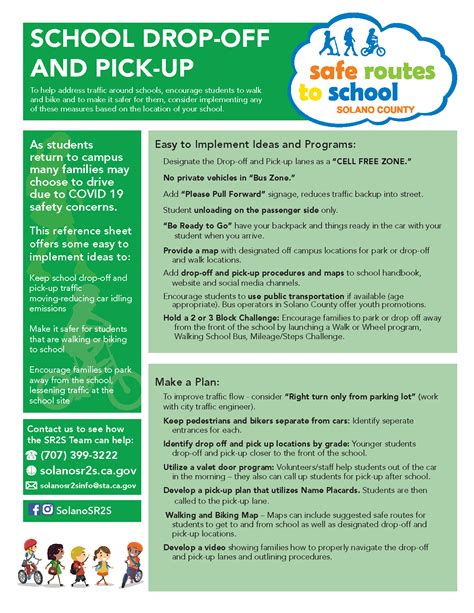 School Drop Off And Pick Up Plans Solano Safe Routes To School