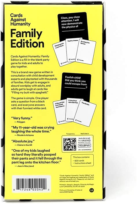 Have you played cards against humanity online before? Cards Against Humanity: Family Edition - Tabletop Games ...