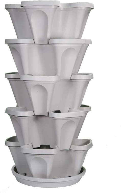 Mr Stacky 5 Tier Strawberry And Herb Garden Planter Stackable