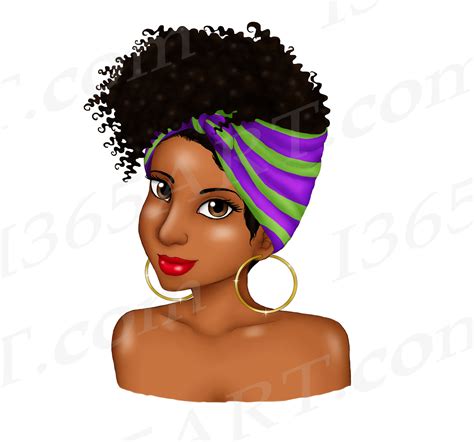 African Woman Clipart Woman With Headwrap Clipart Png By I 365 Art