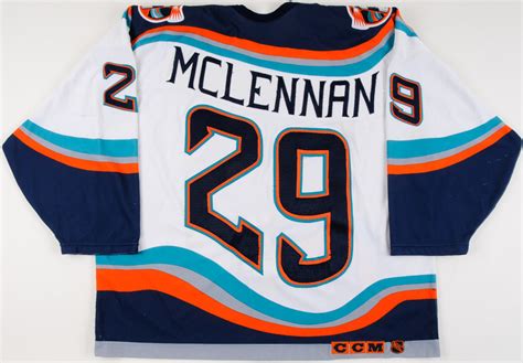 Shop islanders jersey deals on official new york islanders jerseys at the official online store of the national hockey league. 1995-96 Jamie McLennan New York Islanders Game Worn Jersey ...