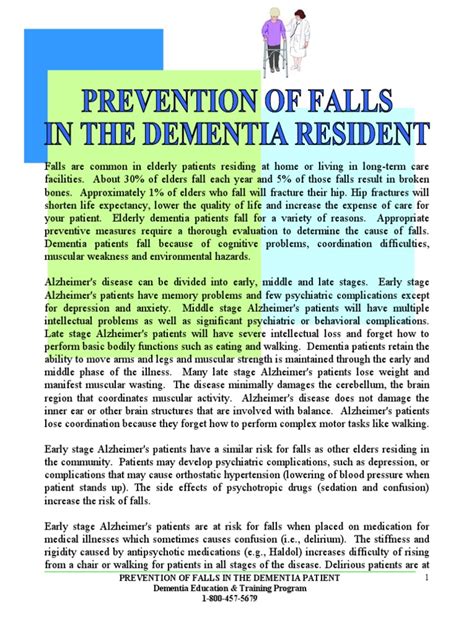 2017 Prevention Of Falls In The Dementia Patient Dementia